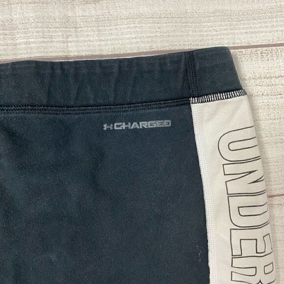 Under Armour charged women S pull on compression leggings B&W - Picture 2 of 9
